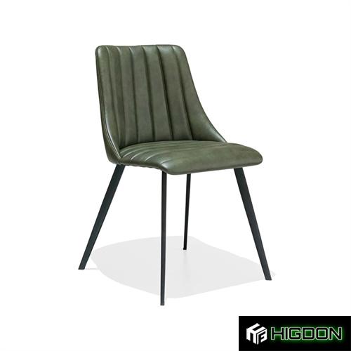 Armless deep green dining chair 