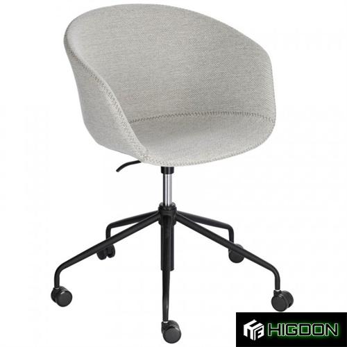 Light grey fabric office desk chair