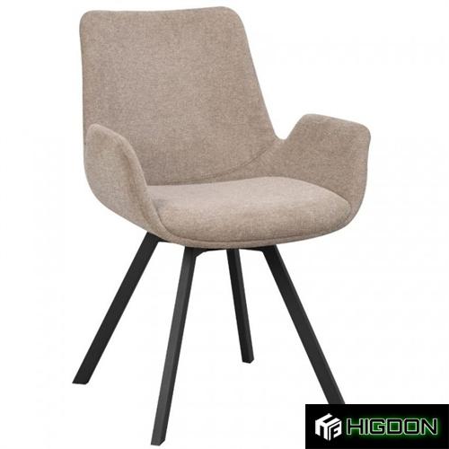 Rotatable fabric dining armchair